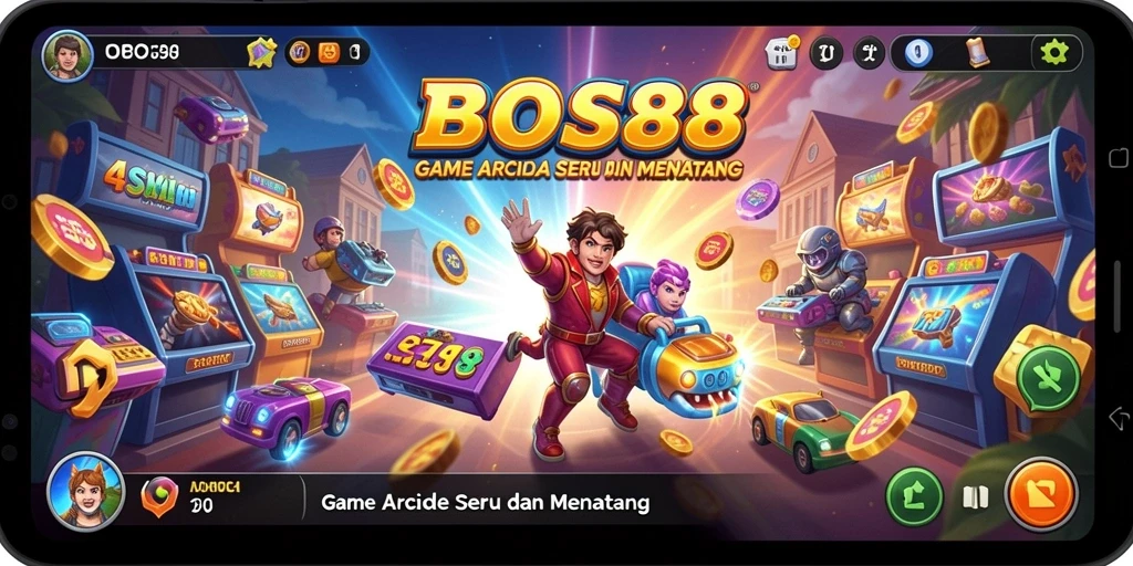 Tangkapan layar menampilkan aksi gameplay seru di BOS88.