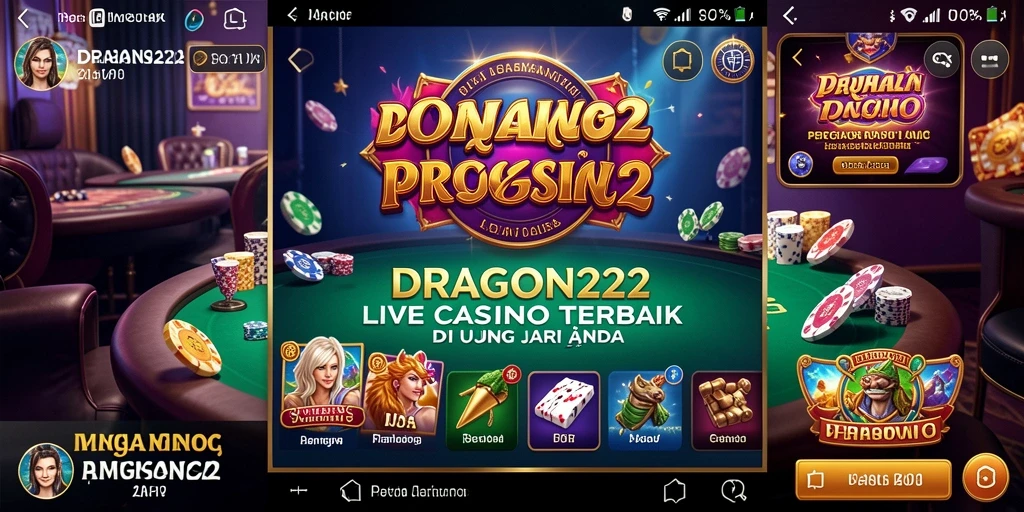 Screenshot gameplay DRAGON222 menunjukkan dealer langsung dan suasana permainan yang nyata.