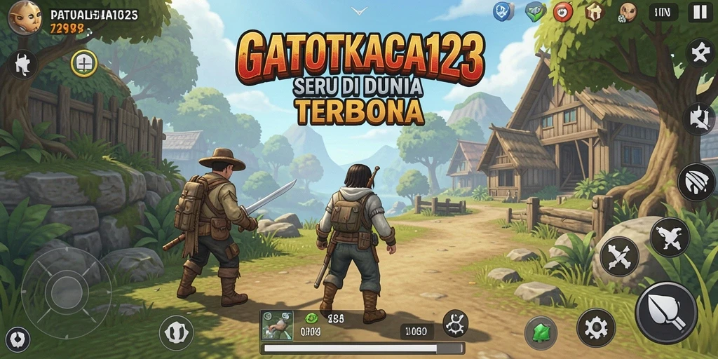 Screenshot gameplay GATOTKACA123 di dunia terbuka yang luas.