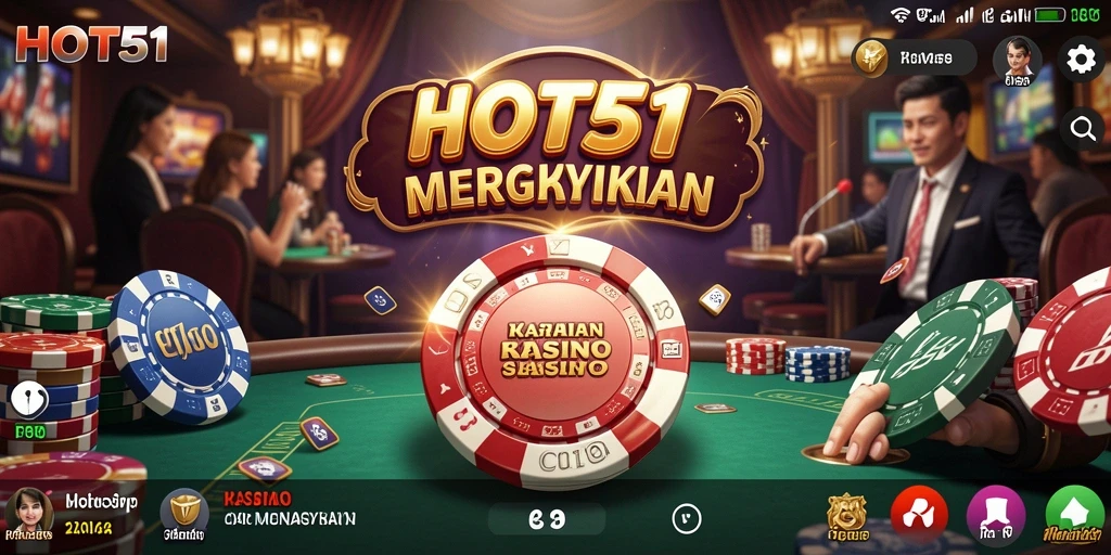 Tampilan gameplay HOT51 dengan suasana Kasino yang mendebarkan.