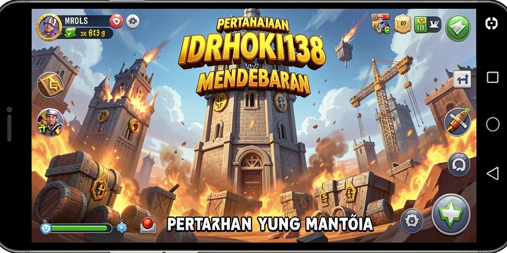 Tangkapan layar IDRHOKI138 menunjukkan aksi seru permainan Tower Defense.