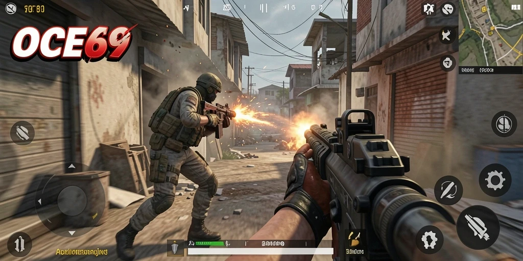 Gameplay aksi menegangkan OCE69 yang memukau.