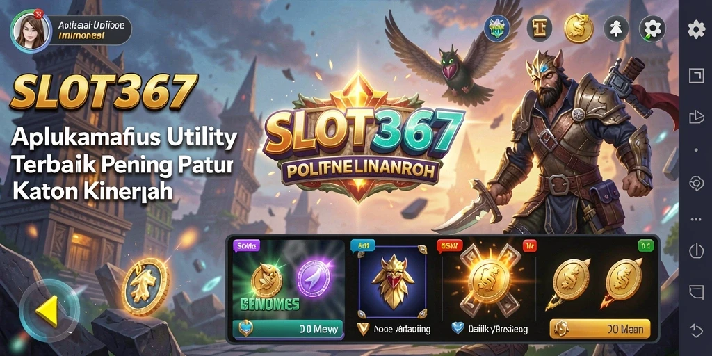 Screenshot utama SLOT367 menampilkan antarmuka aplikasi Utility yang ramah pengguna.